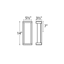 Load image into Gallery viewer, Case Outdoor LED Wall Light - line drawing.