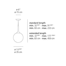 Load image into Gallery viewer, Castore Pendant Light - line drawing.