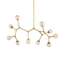 Load image into Gallery viewer, Catalyst LED Chandelier in 10-Light/Aged Brass.