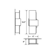 Load image into Gallery viewer, Acuo LED Wall Light - line drawing.