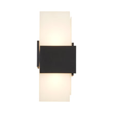 Load image into Gallery viewer, Acuo Outdoor LED Wall Light in Textured Black.