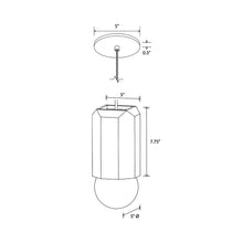 Load image into Gallery viewer, Bimar Pendant Light - line drawing.