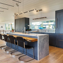 Load image into Gallery viewer, Brevis LED Linear Pendant Light in kitchen.