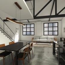 Load image into Gallery viewer, Camur LED Linear Pendant Light in dining room.