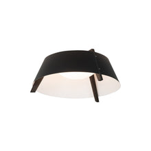 Load image into Gallery viewer, Casia LED Flush Mount Ceiling Light in Matte Black Exterior/Matte White Interior (Small).