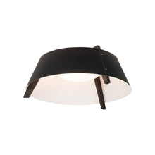 Load image into Gallery viewer, Casia LED Flush Mount Ceiling Light in Matte Black Exterior/Matte White Interior (Medium).