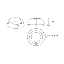 Load image into Gallery viewer, Casia LED Flush Mount Ceiling Light - line drawing.