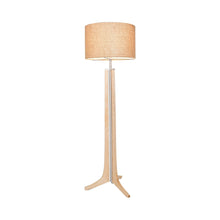 Load image into Gallery viewer, Forma LED Floor Lamp in Maple/Burlap.
