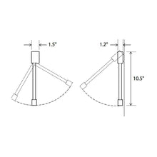 Load image into Gallery viewer, Libri LED Reading Wall Light - line drawing.