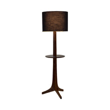 Load image into Gallery viewer, Nauta Floor Lamp in Black Amaretto (Matching Wood Shelf with Black HPL Top Surface).