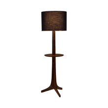 Load image into Gallery viewer, Nauta Floor Lamp in Black Amaretto (Matching Wood Shelf with Exposed Top Surface).