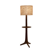 Load image into Gallery viewer, Nauta Floor Lamp in Burlap (Matching Wood Shelf with Exposed Top Surface).