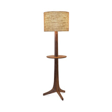 Load image into Gallery viewer, Nauta Floor Lamp in Burlap (Matching Wood Shelf with Exposed Top Surface).