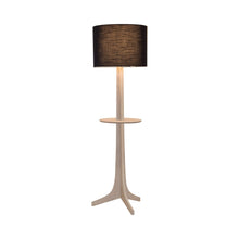 Load image into Gallery viewer, Nauta Floor Lamp in Black Amaretto (Matching Wood Shelf with Exposed Top Surface).