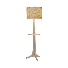 Load image into Gallery viewer, Nauta Floor Lamp in Burlap (Matching Wood Shelf with Exposed Top Surface).