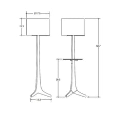 Load image into Gallery viewer, Nauta Floor Lamp - line drawing.