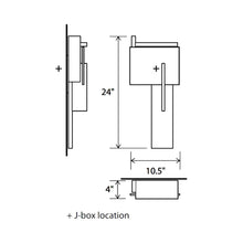 Load image into Gallery viewer, Oris LED Wall Light - line drawing.