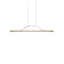 Load image into Gallery viewer, Penna LED Pendant Light in Distressed Brass/Dark Stained Walnut (Small).