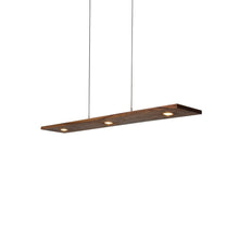 Load image into Gallery viewer, Vix LED Linear Pendant Light in Walnut (Small).