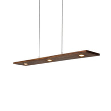 Load image into Gallery viewer, Vix LED Linear Pendant Light in Walnut (Medium).