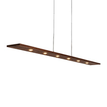Load image into Gallery viewer, Vix LED Linear Pendant Light in Walnut (Large).