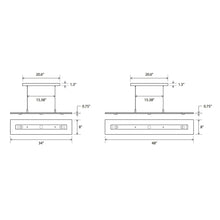 Load image into Gallery viewer, Vix LED Linear Pendant Light - line drawing.