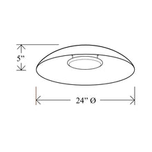 Load image into Gallery viewer, Volo LED Flush Mount Ceiling Light - line drawing.