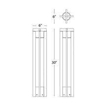 Load image into Gallery viewer, Chamber LED Bollard - line drawing.