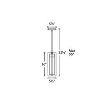 Load image into Gallery viewer, Chamber Outdoor LED Pendant Light - line drawing.