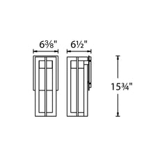 Load image into Gallery viewer, Chamber Outdoor LED Wall Light - line drawing.