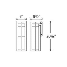 Load image into Gallery viewer, Chamber Outdoor LED Wall Light - line drawing.
