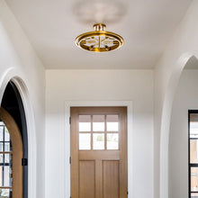 Load image into Gallery viewer, Chambers Semi Flush Mount Ceiling Light in living room.