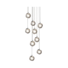 Load image into Gallery viewer, Champagne Bubbles LED Multi Light Pendant Light (9-Light).