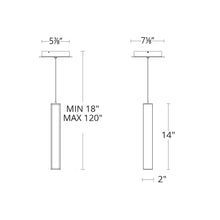 Load image into Gallery viewer, Chaos LED Pendant Light - line drawing.