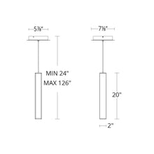 Load image into Gallery viewer, Chaos LED Pendant Light - line drawing.
