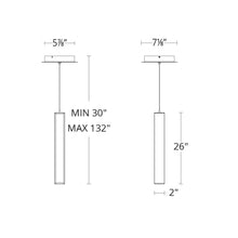 Load image into Gallery viewer, Chaos LED Pendant Light - line drawing.
