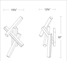 Load image into Gallery viewer, Chaos LED Wall Light - line drawing.
