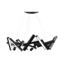 Load image into Gallery viewer, Chaos Round LED Chandelier in 15-Light/Black.
