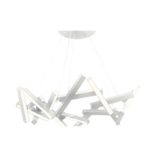 Load image into Gallery viewer, Chaos Round LED Chandelier in 15-Light/Brushed Aluminum.