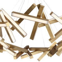 Load image into Gallery viewer, Chaos Round LED Chandelier in Detail.