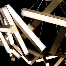 Load image into Gallery viewer, Chaos Round LED Chandelier in Detail.