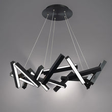 Load image into Gallery viewer, Chaos Round LED Chandelier in Detail.