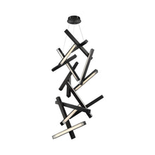 Load image into Gallery viewer, Chaos Vertical LED Chandelier in Large/Black.