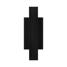 Load image into Gallery viewer, Chara Square Outdoor LED Wall Light in Black.