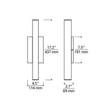 Load image into Gallery viewer, Chara Square Outdoor LED Wall Light - line drawing.