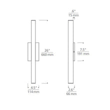 Load image into Gallery viewer, Chara Square Outdoor LED Wall Light - line drawing.