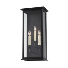 Load image into Gallery viewer, Chauncey Outdoor Wall Light in Textured Black (3-Light).
