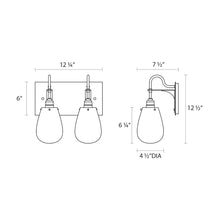Load image into Gallery viewer, Chelsea Bath Vanity Light - line drawing.