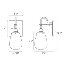 Load image into Gallery viewer, Chelsea Bath Wall Light - line drawing.