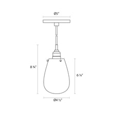 Load image into Gallery viewer, Chelsea Pendant Light - line drawing.